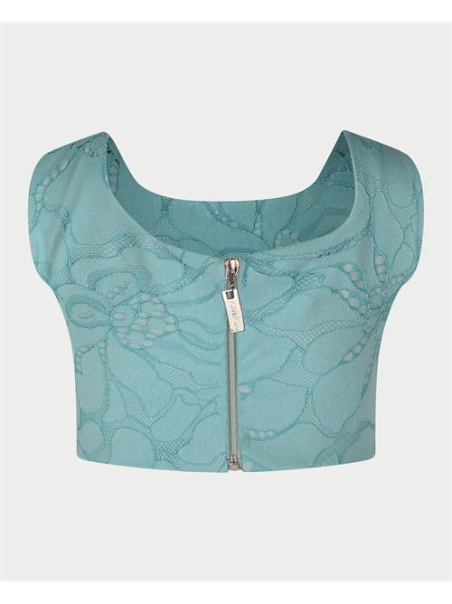 Top cropped bambina Fun&Fun con zip sul retro FUN & FUN | FNCBTP01052AQ